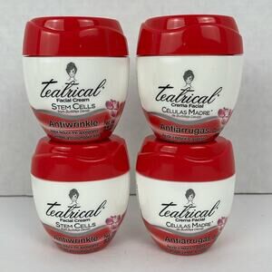 Teatrical Facial Cream Stem Cells Antiwrinkle 3.5 Oz Lot Of 4 Jars Antiarrugas